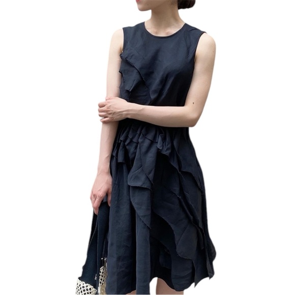 COS Black Layered Sleeveless Dress - Size 4 - Picture 2 of 12